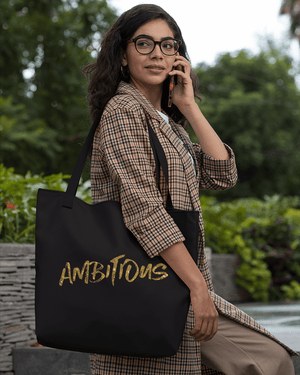 Ambition is Golden Large Zip Tote Bag